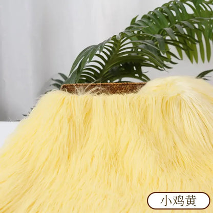 25x45cm Long Hair Faux Fur Fabric — DIY Animal Suit, Doll Hair, Beard Craft Material for Patchwork, Garment Sewing Accessories