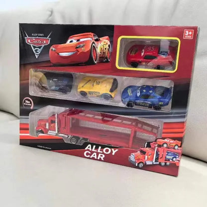 Pixar Lightning McQueen & Jackson Storm 1:55 Diecast Car Model — Collectible PVC Toy Truck Gift for Kids