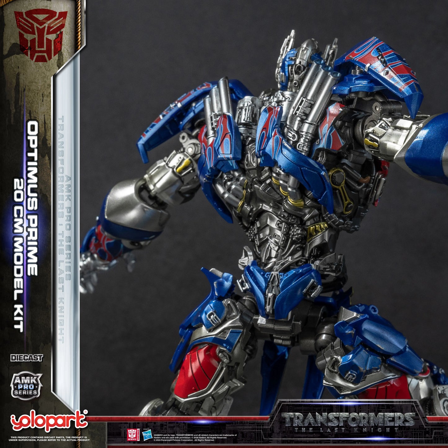 YOLOPARK Transformers Model – The Last Knight AMK PRO 20cm Optimus Prime Action Figure Toy for Boys & Men