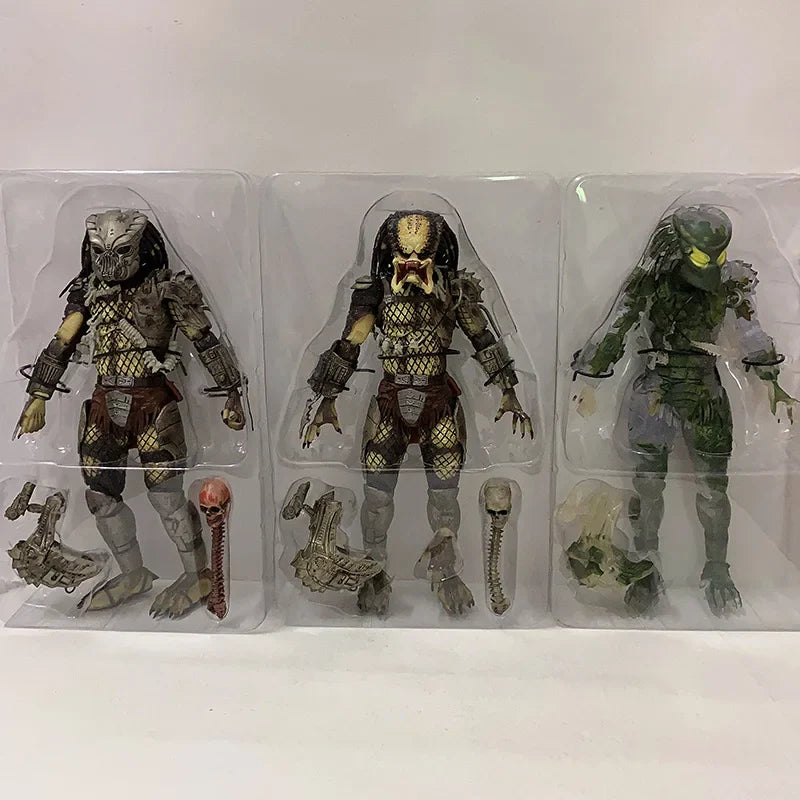 Aliens vs Predator Jungle Demon Action Figure – 30th Anniversary Masked & Unmasked Predator Collectible Desktop Toy
