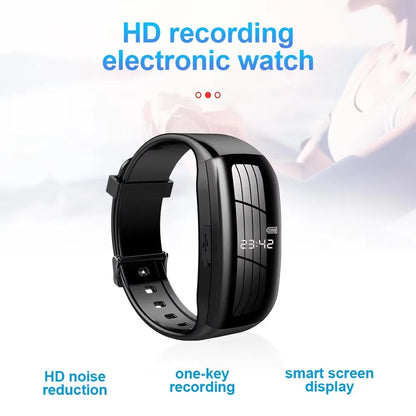 8-256GB Video Mini Camera Watch – Audio Voice Recorder Wristband with USB Flash Drive & Noise Reduction