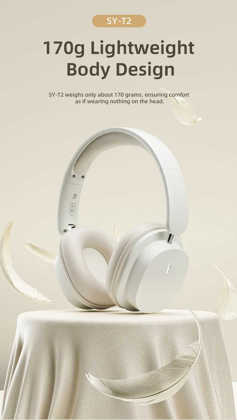 SY-T2 Bluetooth Headset – High-Quality Noise Reduction Wireless Headphones with Microphone for Gamers