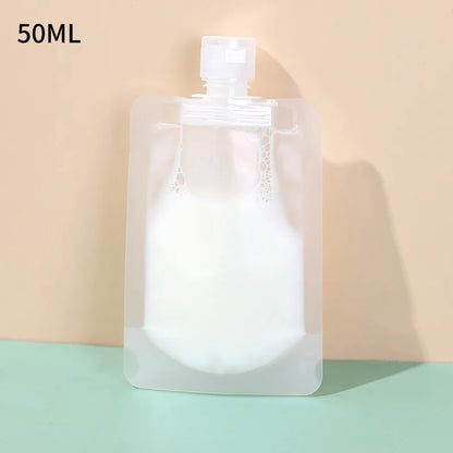 30/50/100ml Refillable Travel Packaging Bags – Portable Lotion, Shampoo, Shower Gel & Makeup Fluid Bottles for Cosmetics