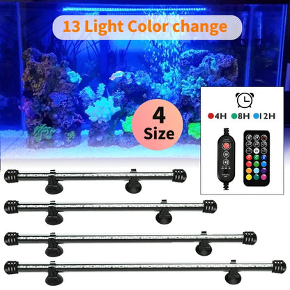 21 LED Aquarium Light with Remote Control - RGB Diving Lamp for Fish Tanks & Plant Growth - EU Plug