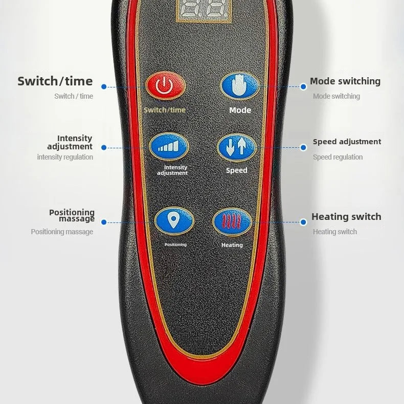 Multifunctional Electric Lumbar Traction Massage Mattress Cushion – Full Body Vibrations for Shoulder, Neck, Waist, and Back with Removable Cover