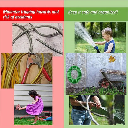 Stainless Steel Hose Hanger – Heavy Duty Wall-Mount Hook for Garden & Expandable Hoses