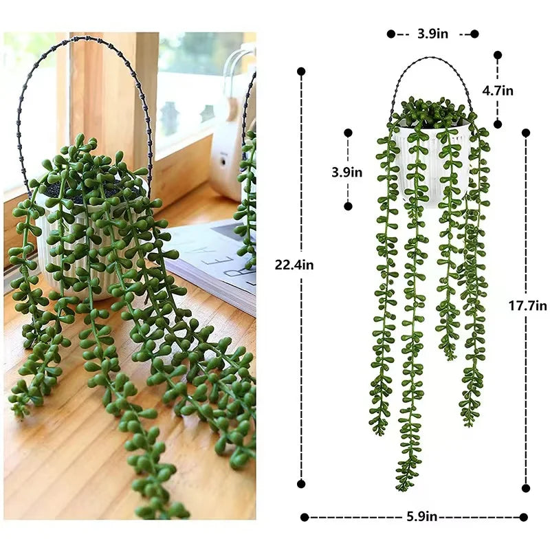 Handmade Wicker Rattan Wall Hanging Flower Planter – Garden Vine Basket Plant Holder