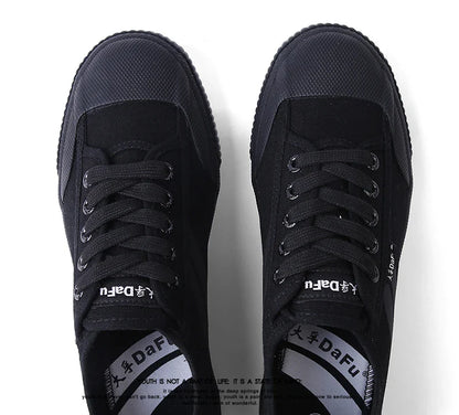 Dafu Original Kung Fu Sneakers - Unisex All Black Classic Martial Arts Shoes (Improved Version)