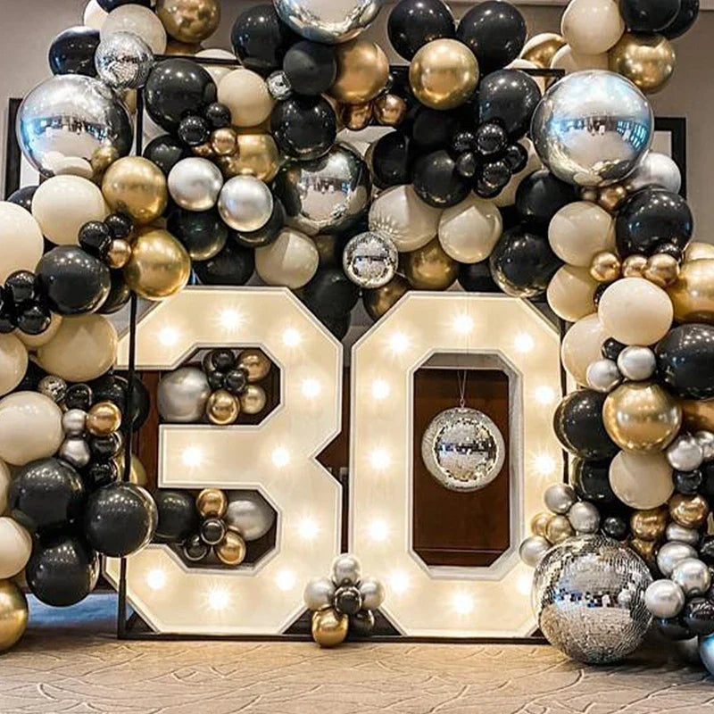 91.5cm Giant LED Light Birthday Number Figure - 1st Birthday, Anniversary, Wedding, Baby Shower Decor, 30, 40, 50 Number Frame