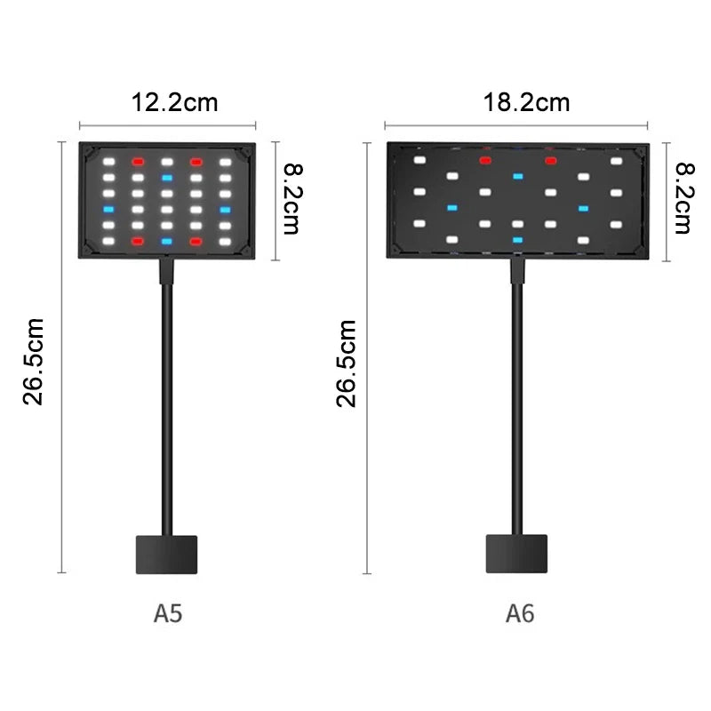 USB Aquarium LED Light – Full Spectrum Dimmable Fish Tank Lamp for Aquatic Plant Growth, Adjustable Brightness & 360° Rotatable