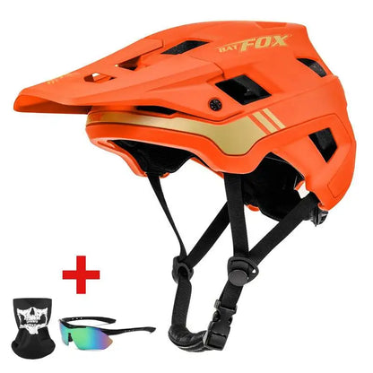 BATFOX Matte Black MTB Bike Helmet – Men's Mountain Bike Cycling Helmet Casco Ciclismo