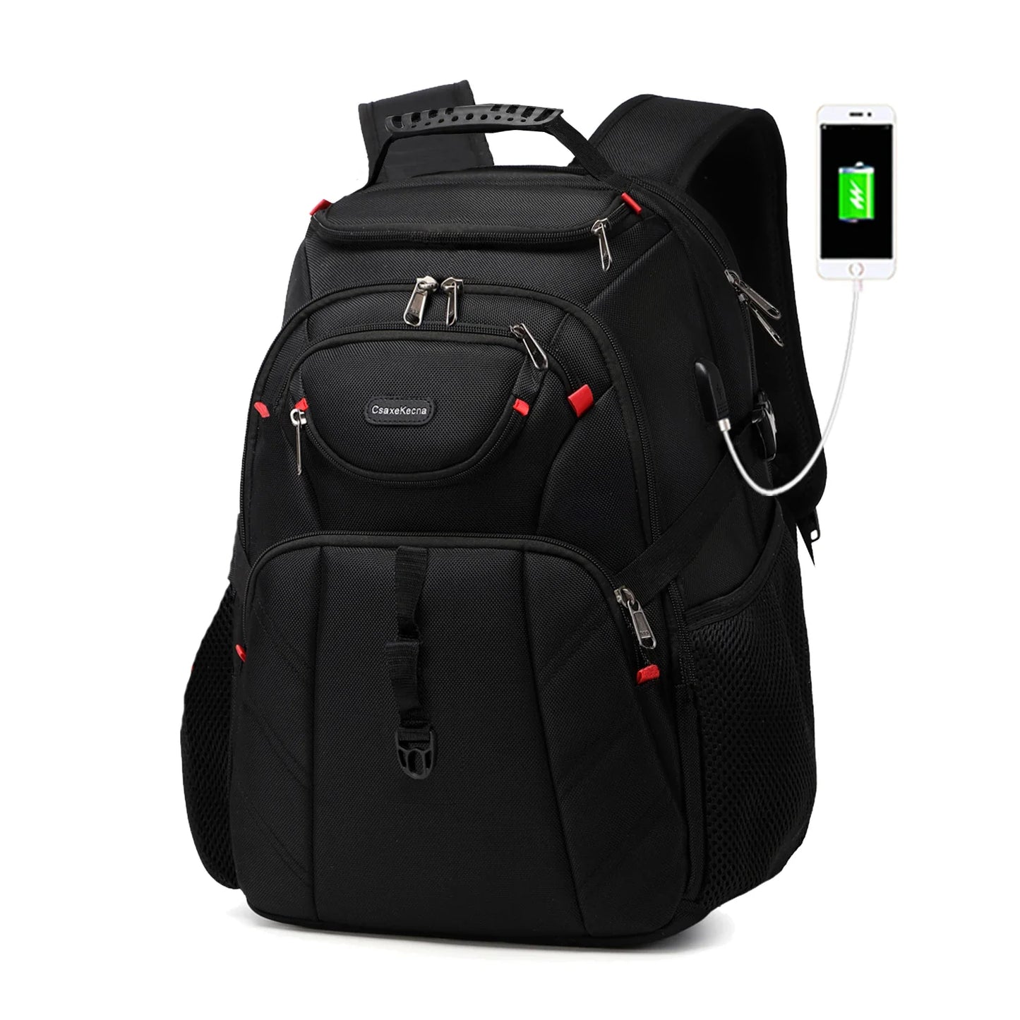 17-Inch Travel Laptop Backpack with USB - Waterproof Durable Business and University Backpack for Men and Women