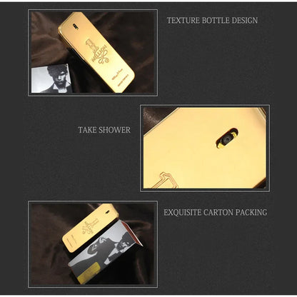 Hot Million Gold Perfume for Men & Women, Seductive Leather Notes, 100ml Valentine's Day Gift