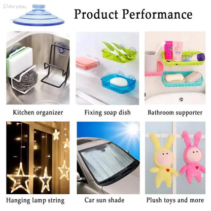 30/45/60mm Strong PVC Vacuum Suction Cups — Thickened Sucker Pads for Car, Glass & Bathroom Use