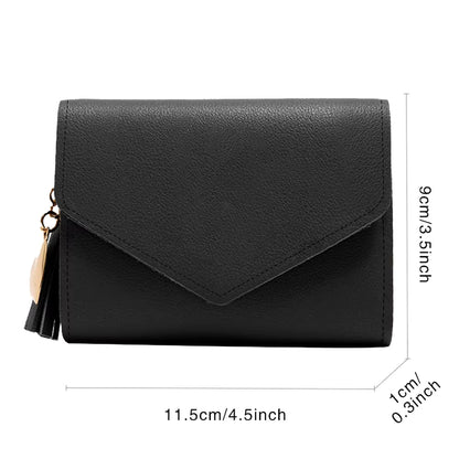 Women’s RFID Blocking Mini Leather Wallet – Compact Luxury Purse with ID Window, Purple Letter Design