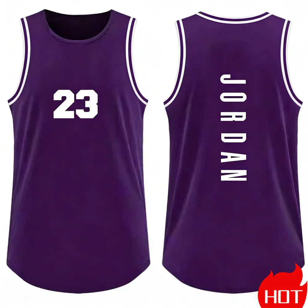 Men’s Sleeveless Tank Top – Running & Basketball Vest with Smiley Face Graphic, Summer Casual Sportswear