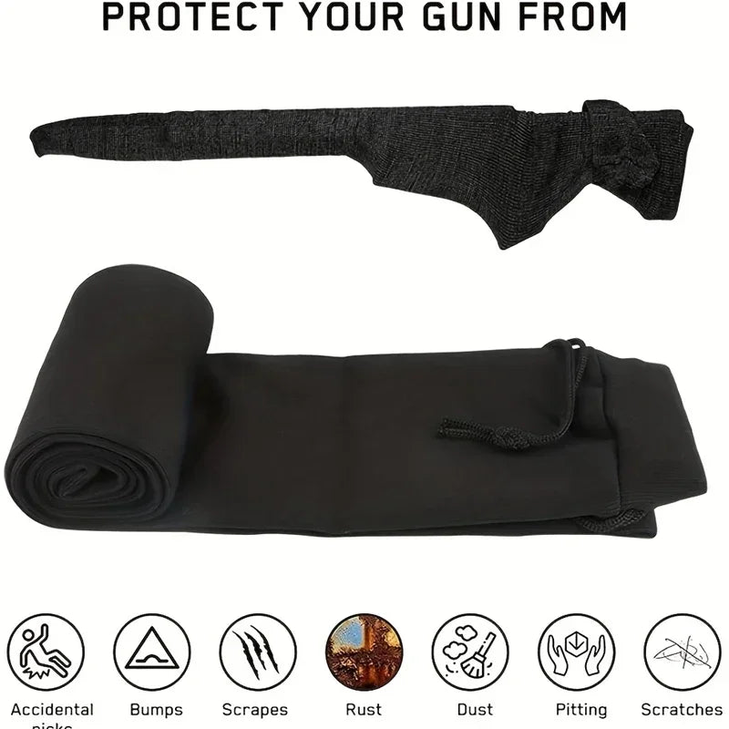 Silicone Treated Rifle Gun Sock Sleeve – Polyester Protective Storage Cover Bag for Hunting Rifles & Fishing Rods