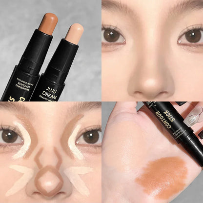 Dual-Ended Contour & Concealer Stick – Long-Lasting Foundation for Dark Circles & Facial Contouring