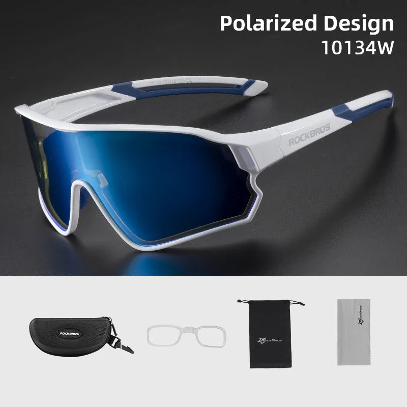 ROCKBROS Polarized Sports Sunglasses — UV400 Cycling Glasses for Outdoor Hiking, Golf & Camping