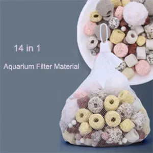 10Pcs Mesh Filter Net Bags – Aquarium Pond Bio Ball, Carbon Media & Ammonia Isolation Bags, White & Black
