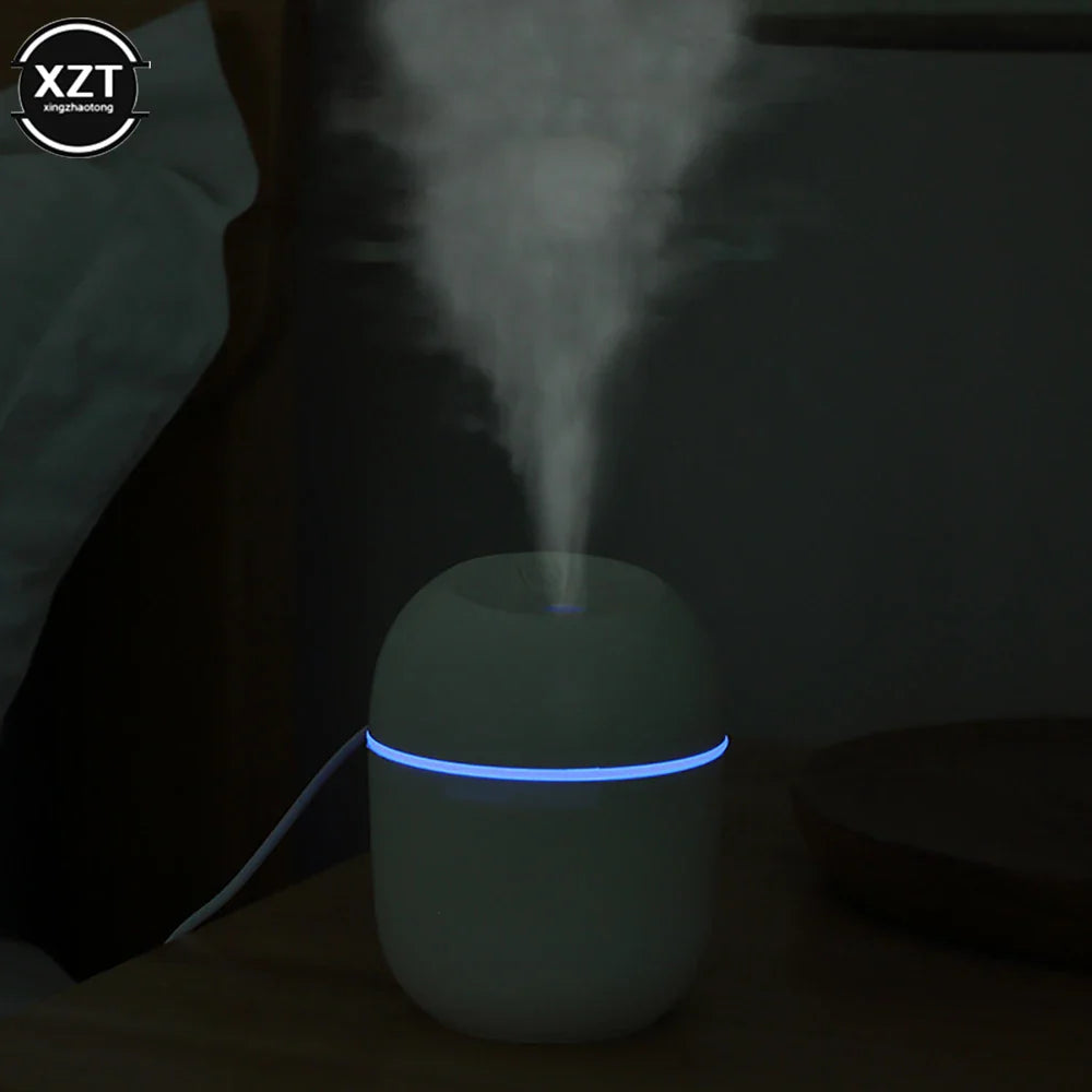 220ML Mini Aroma Oil Diffuser - USB Essential Oil Atomizer, Electric Air Humidifier with LED Night Lamp for Home, Car, Office