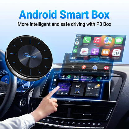 OttoAIBOX P3 CarPlay AI Box — Wireless Android Auto & Mini HDMI TV Box for Toyota, Kia, Hyundai, VW Car Accessories