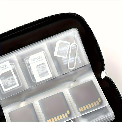 Memory Card Storage Bag – 22-Slot Wallet for CF, SD, Micro SD, SDHC, MS & DS Cards, Game Accessories Case