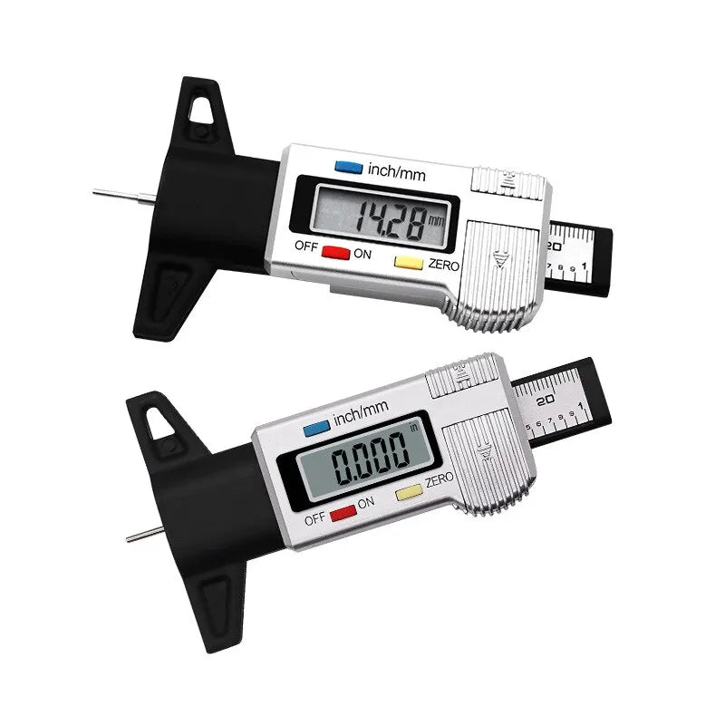 Digital Tread Depth Gauge for Car Tyre | 0-25.4mm Tire Tread Depth Meter | Auto Tire Wear Detection Measuring Tool