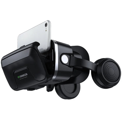 Shinecon 3D VR Headset – Virtual Reality Glasses with Helmet Lenses for Smartphones