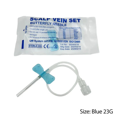100pcs Disposable Butterfly Infusion Needles – Double Wing IV Needles for Pet Care & Veterinary Use