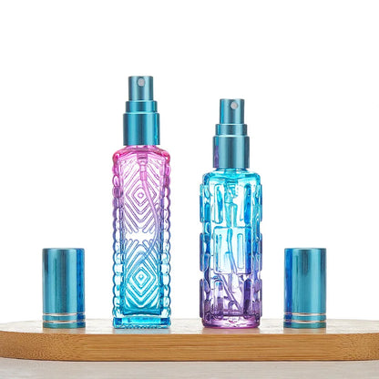 10ml Square Glass Perfume Bottle – Colorful Mini Refillable Spray Vial for Fragrance & Cosmetic Packaging