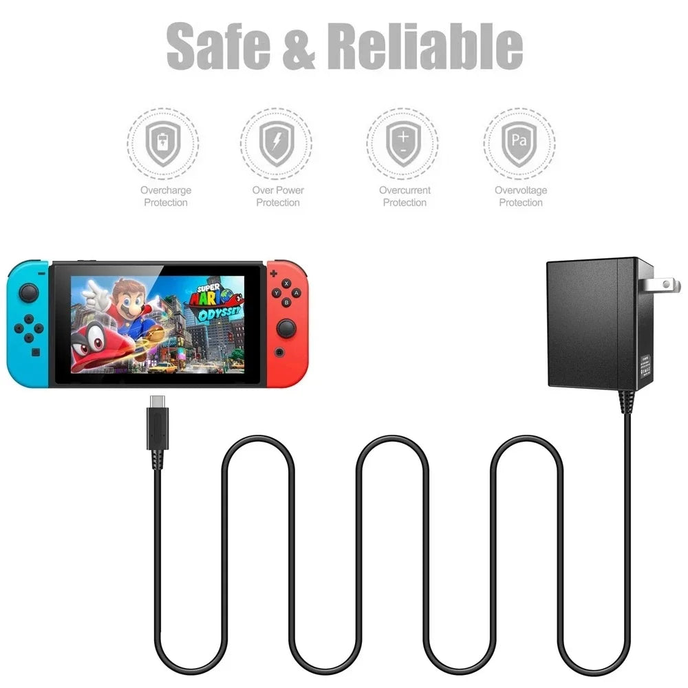 Nintendo Switch & Switch Lite Fast Charger – AC Power Adapter for Mobile Devices