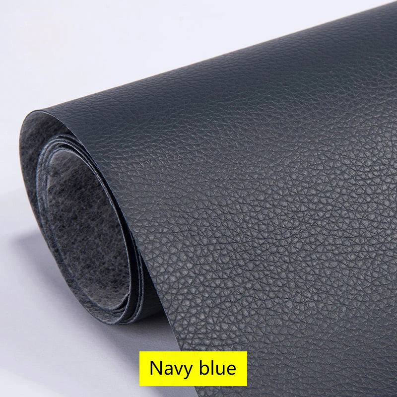 100x137cm Black Self-Adhesive Leather Repair Tape – DIY Sticky Patch for Sofa & Leather Repairs
