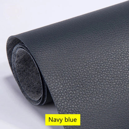 100x137cm Black Self-Adhesive Leather Repair Tape – DIY Sticky Patch for Sofa & Leather Repairs