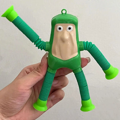 Italian Brainrot Suction Pop Tubes Fidget Toy — Tung Sahur Stretch Tube Stress Relief Sensory Toy for Kids & Adults Gift