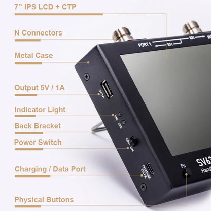 SV6301A 7" Vector Network Analyzer — 6.3GHz HF VHF UHF Antenna SWR VNA, NanoVNA Upgrade