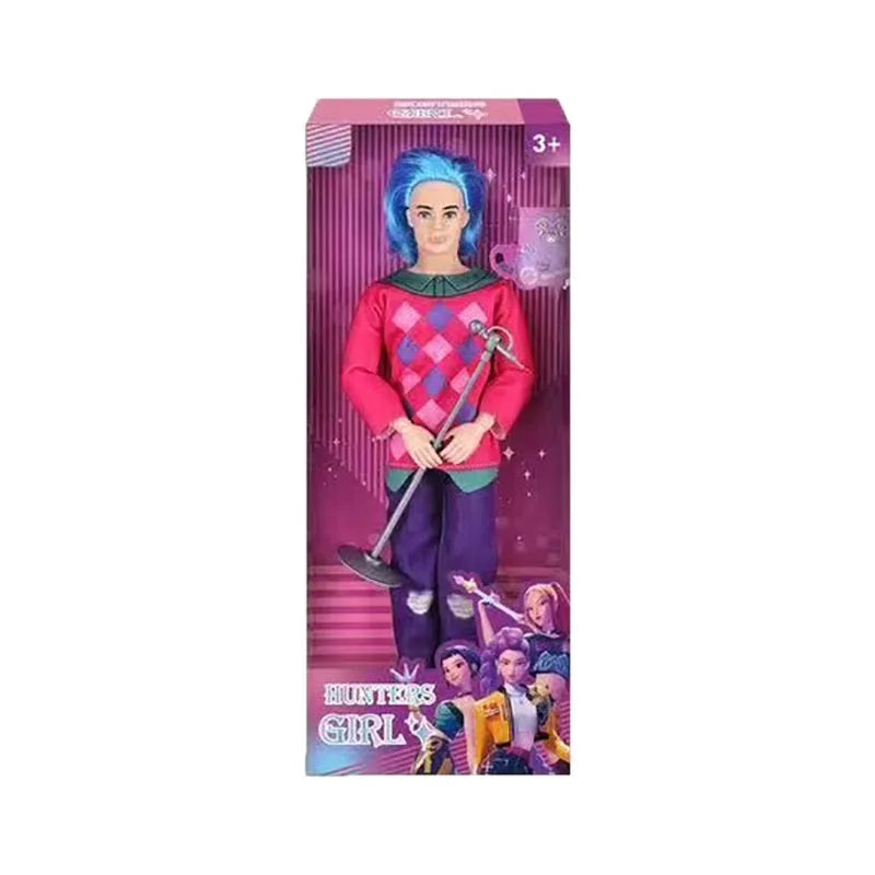 New K-Pop Demon Hunter Doll Toy – Anime Action Figure Villain Sabe, Male Group Collectible for Girls, Cartoon Birthday Gift