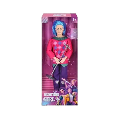 New K-Pop Demon Hunter Doll Toy – Anime Action Figure Villain Sabe, Male Group Collectible for Girls, Cartoon Birthday Gift