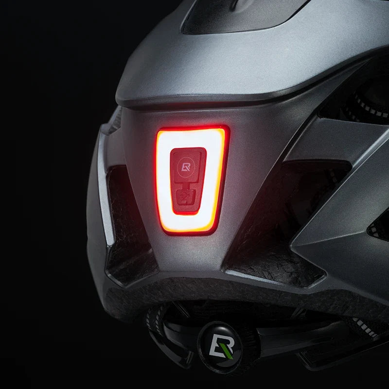 ROCKBROS Waterproof USB Rechargeable Bike Helmet Taillight – LED Cycling Rear Safety Light for Night Riding Bicycle Accessory Lantern