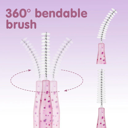 MAYOOC Mini Eyebrow Brush – Disposable Brow Lifting & Perm Brushes, Bendable Micro Eyelash Applicators Tools