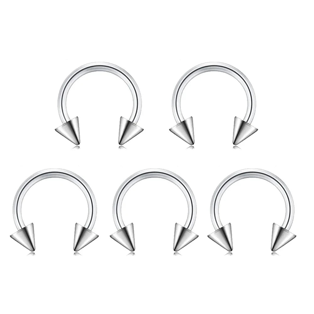 Stainless Steel Body Piercing Kit – Belly Button & Septum Piercing Set, Professional Piercing Tools for Personal and Salon Use