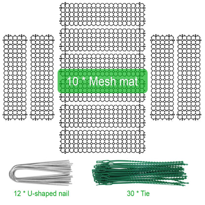 6/10pcs Cat Scat Mats – Anti-Cat & Dog Repellent Deterrent with Pet Prickle Strips and 12 U-Shaped Ground Nails