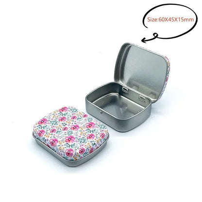 Square Silver Tin Storage Boxes – Small Metal Box for Jewelry, Keys, Coins & Wedding Candy