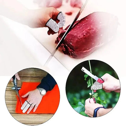 10Pcs Anti-Cut Finger Covers - Level 5 High-Strength Safety, Flexible Fingertip Protectors, Kitchen Tool for Enhanced Finger Protection