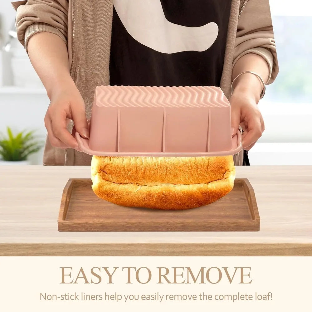 Silicone Rectangular Bread Loaf Mold – Non-Stick Tray for Easy Release, Perfect for Baking Breads and Cakes