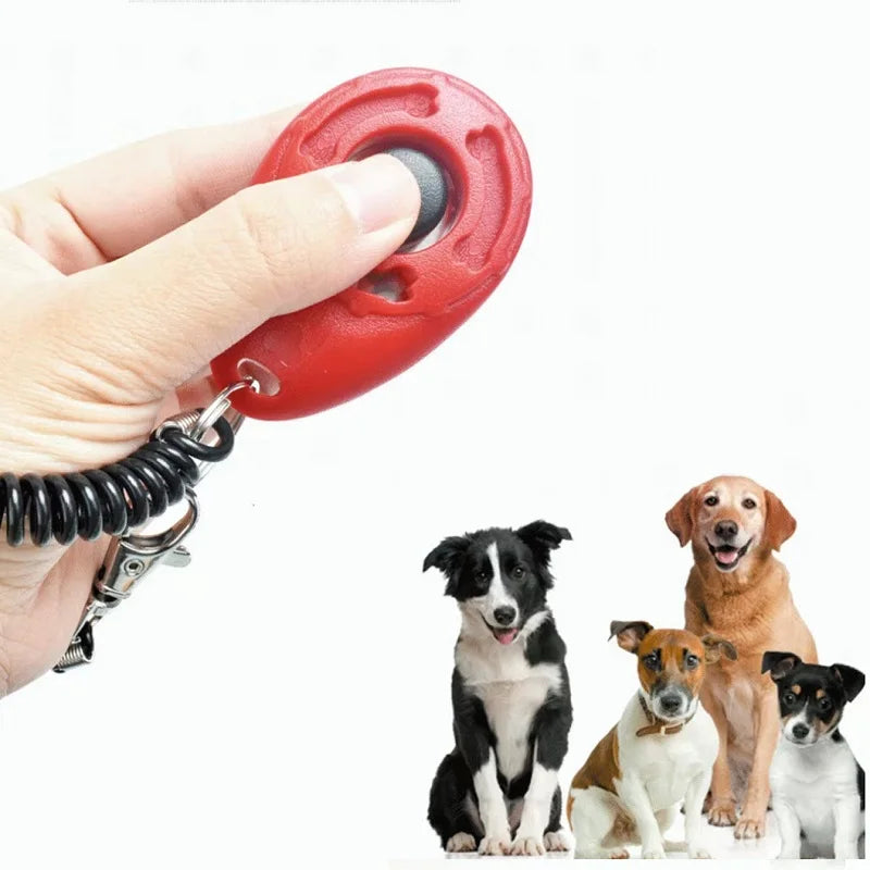 Dog Training Clicker – Adjustable Wrist Strap Pet Trainer for Cats & Dogs, Sound Keychain & Repeller Aid