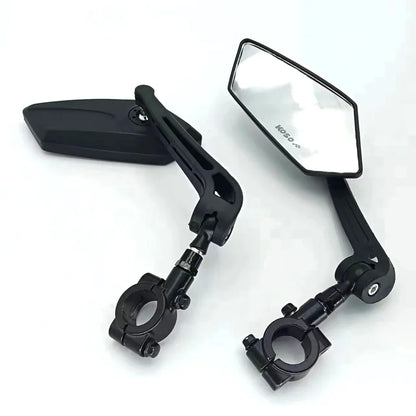Adjustable Bicycle Rear View Mirror – Clear Wide Range Back Sight Reflector for Left and Right Handlebar