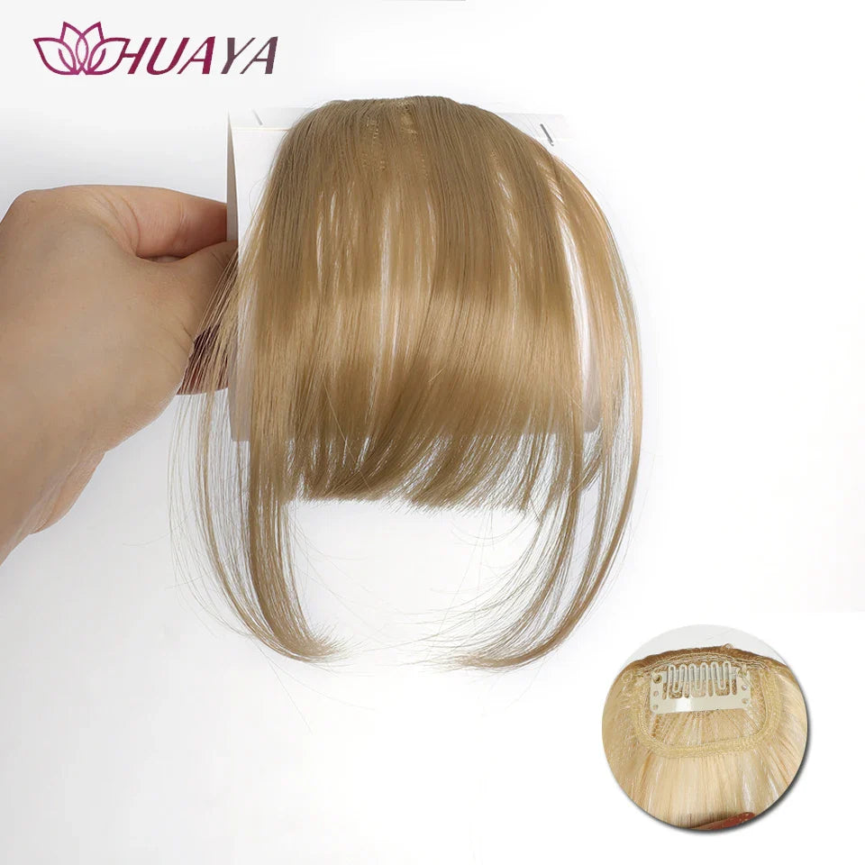 Synthetic Air Bangs Clip-In Hair Extension - Invisible Natural Front Fringes Fiber Hair Accessory