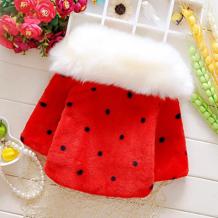 Winter Girls’ Cloak Coat - Thick Warm Cotton Cardigan Jacket for Baby & Kids