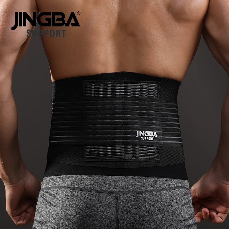 JINGBA SUPPORT Men’s Sports Waist & Back Support Belt – Fitness Sweat Trainer Corset Trimmer Musculation Protector